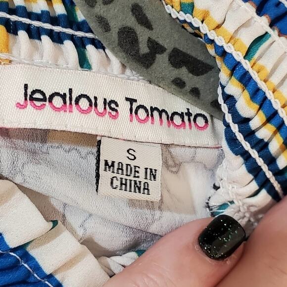 Jealous tomato mock turtleneck floral blouse‎ small - Picture 8 of 10